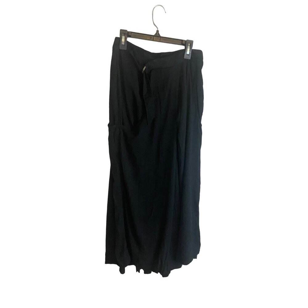 Free People Foreigner Culotte Pants Black Wrap Wide Leg Cropped Flowy - XS - Picture 2 of 14